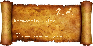 Karmazsin Anita névjegykártya